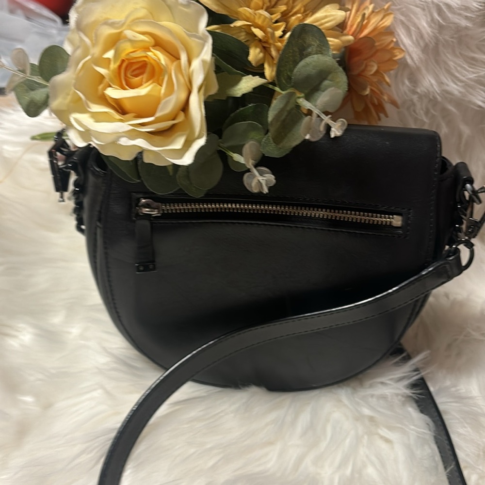 Rebecca Minkoff Black Leather Saddle Crossbody